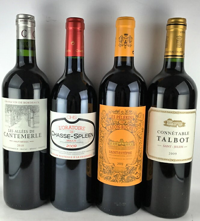 送料無料 ボルドーワイン セカンドラベル しかもビッグビンテージの2009年2010年 赤ワイン 4本セット