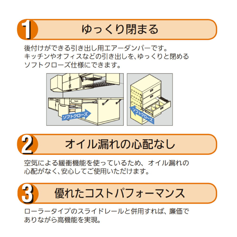 スガツネ工業 引き出し用エアーダンパー用受座 品番：S-2021952-SP14【家具 金物 金具 引き出し 机 収納 修理 取替 交換 diy リフォーム キャビネット 静音】