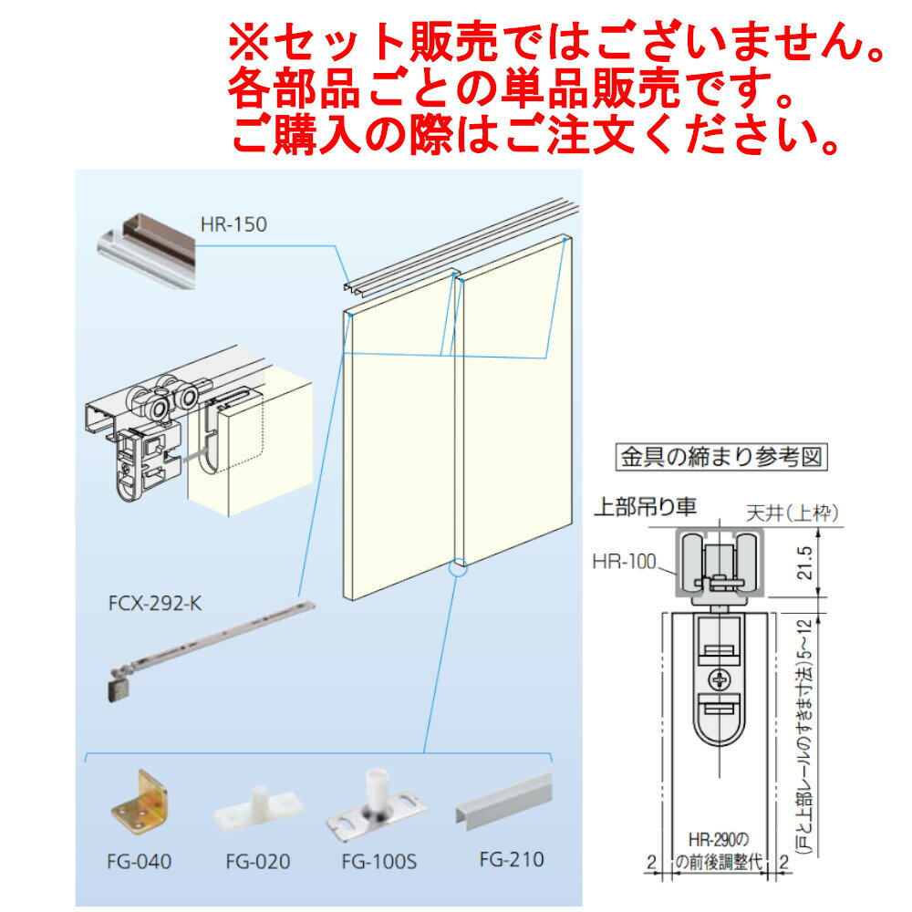 アトム 下部ガイド 品番：FG-020【引戸 金物 部品 部材 介護 リフォーム】