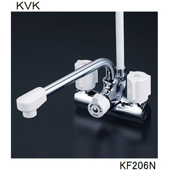 Rakuten - KVK 浴室用 KF206N デッキ形一時止水付2ハンドルシャワー