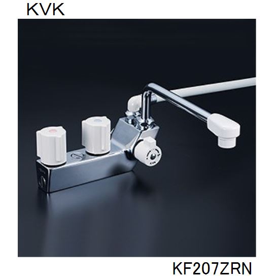 乐天商城 - KVK 浴室用 KF207ZRN デッキ形一時止水付2ハンドルシャワー
