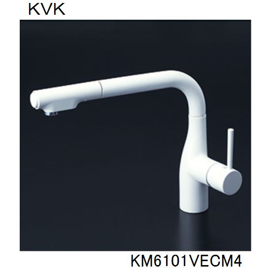 KVK キッチン用 KM6101VECM4 シングルシャワー付混合栓