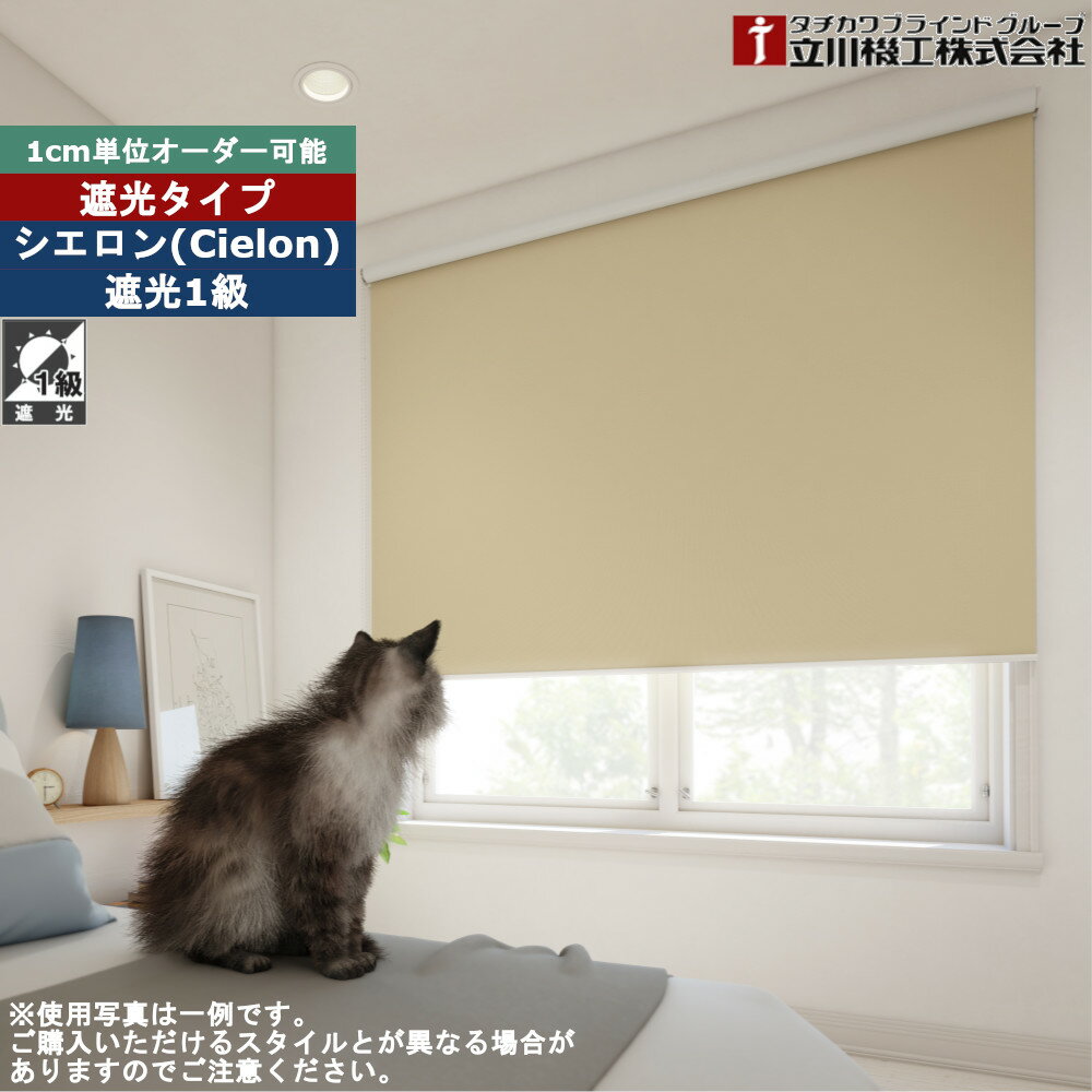 ロールスクリーン 幅91〜135cm×高さ121〜180cm オーダー 1cm単位 立川機工 シエロン 遮光 1級 ロールカーテン