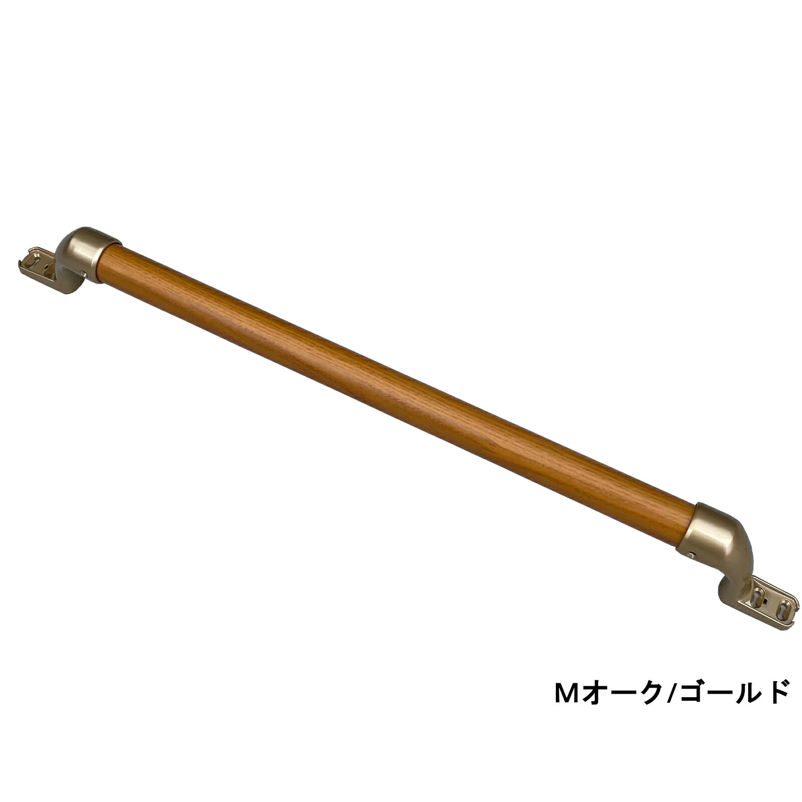 手すり枠ディンプル付滑りにくいΦ32mmtimes;600mm信頼の日本製玄関階段室内屋内木製木製手すりI型Iam600DB48G