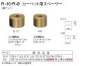 戸当り シンプル クッション パッキン ドア ストッパー おしゃれ 戸当たり diy シロクマ 白熊印 戸当り 真鍮 カーペット用スペーサー 品番:R-8 R-...