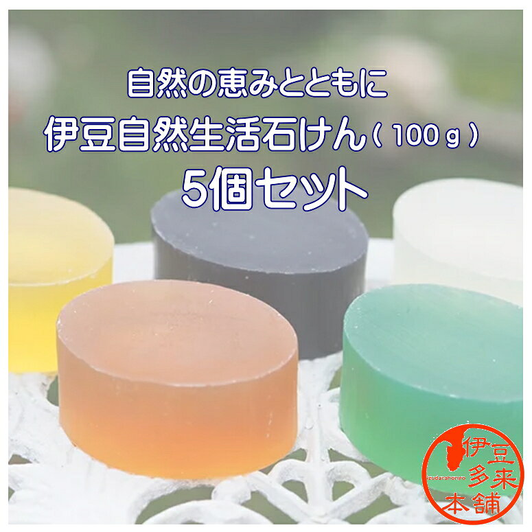 【伊豆限定】【送料無料】★伊豆自然生活.com（100g）　5個セット　静岡土産　伊豆土産　おすすめ土産　石鹼　せっけん