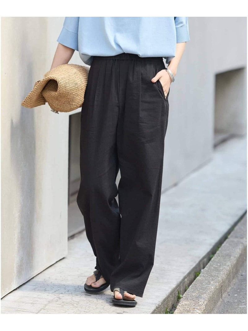 樂天商城 - 《追加2》ウォッシャブルコットンリネンIVISストレートパンツ JOURNAL STANDARD ジャーナル スタンダード パンツ その他のパンツ ブラウン ブラック ネイビー ベージュ【送料無料】[Rakuten Fashion]
