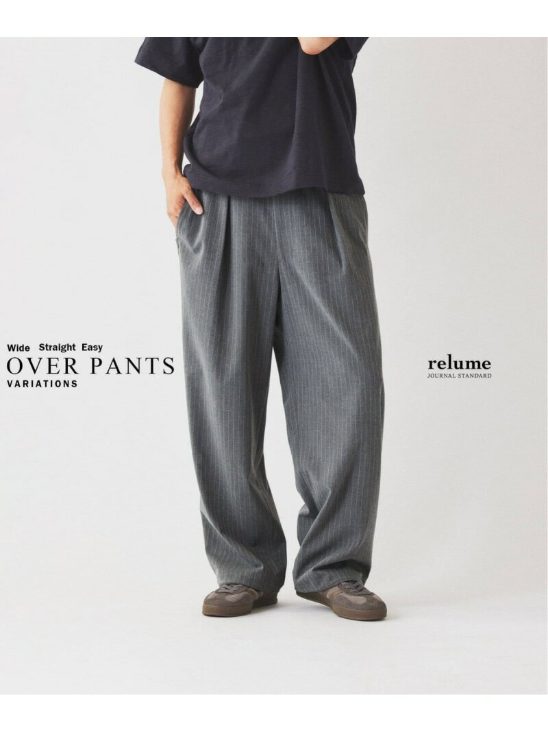 Rakuten - 《予約》TRストライプ オーバーパンツ JOURNAL STANDARD relume ジャーナル スタンダード レリューム パンツ スラックス・ドレスパンツ ブラック グレー【先行予約】*【送料無料】[Rakuten Fashion]