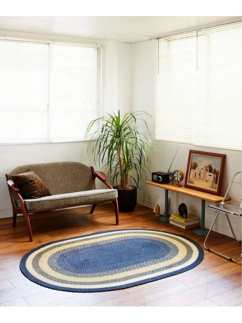 HEARTH RUG 122X183cm ハースラグ ラグマット マット JOURNAL STANDARD FURNITURE ジャーナルスタンダードファニチャー インテリア・生活雑貨 カーペット・ラグ・マット ネイビー ブラウン【送料無料】[Rakuten Fashion]