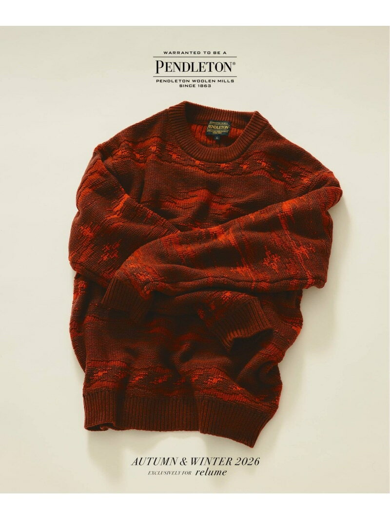 《予約》PENDLETON / ペンドルトン 別注 ジャカード ニット JOURNAL STANDARD relume ジャーナル スタンダード レリューム トップス ニット レッド ブラウン グレー【先行予約】*【送料無料】[Rakuten Fashion]