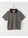 ベロアボーダー襟付きTEE JOURNAL STANDARD relume ジャーナル スタンダード レリューム トップス ポロシャツ ブラウン ネイビー【送料...