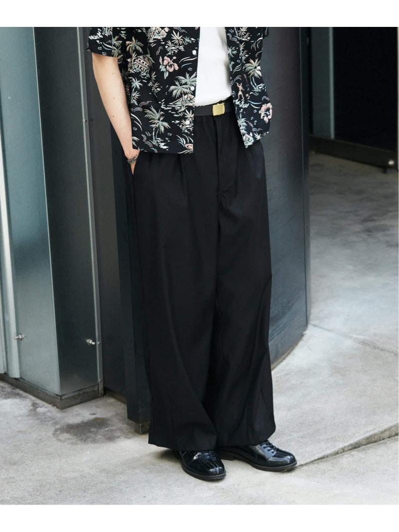 TRモダン ワイド スラックス JOURNAL STANDARD ジャーナル スタンダード パンツ スラックス・ドレスパンツ ブラック グレー【送料無料】[Rakuten Fashion]