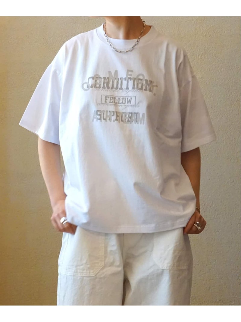 樂天商城 - プリントT(OSMFOK) journal standard luxe ジャーナルスタンダード ラックス トップス カットソー・Tシャツ グレー ピンク【送料無料】[Rakuten Fashion]