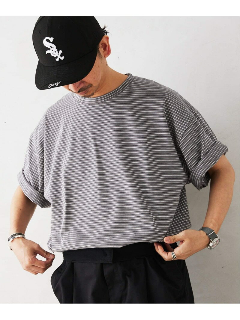 【NATION WIDE / ネーションワイド】 ボーダーTシャツ JOURNAL STANDARD relume ジャーナル スタンダード レリューム トップス カットソー Tシャツ グレー【送料無料】 Rakuten Fashion