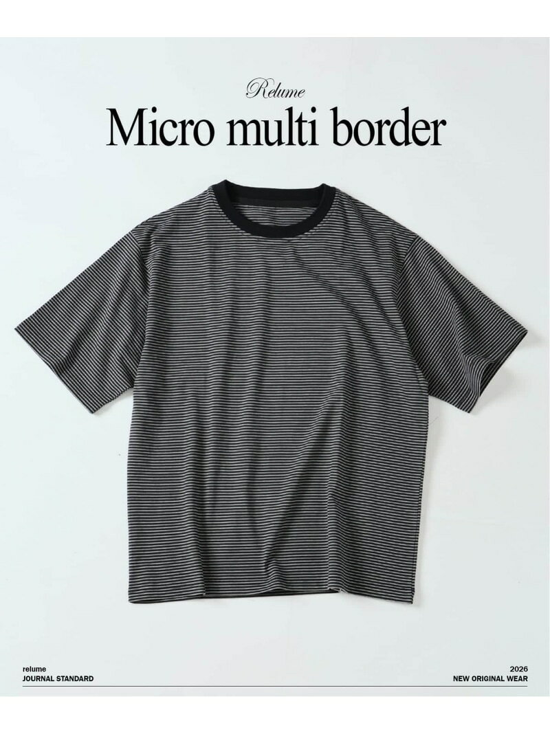 樂天商城 - 《予約》マイクロ マルチボーダー Tシャツ JOURNAL STANDARD relume ジャーナル スタンダード レリューム トップス カットソー・Tシャツ ブラック ネイビー ベージュ【先行予約】*【送料無料】[Rakuten Fashion]