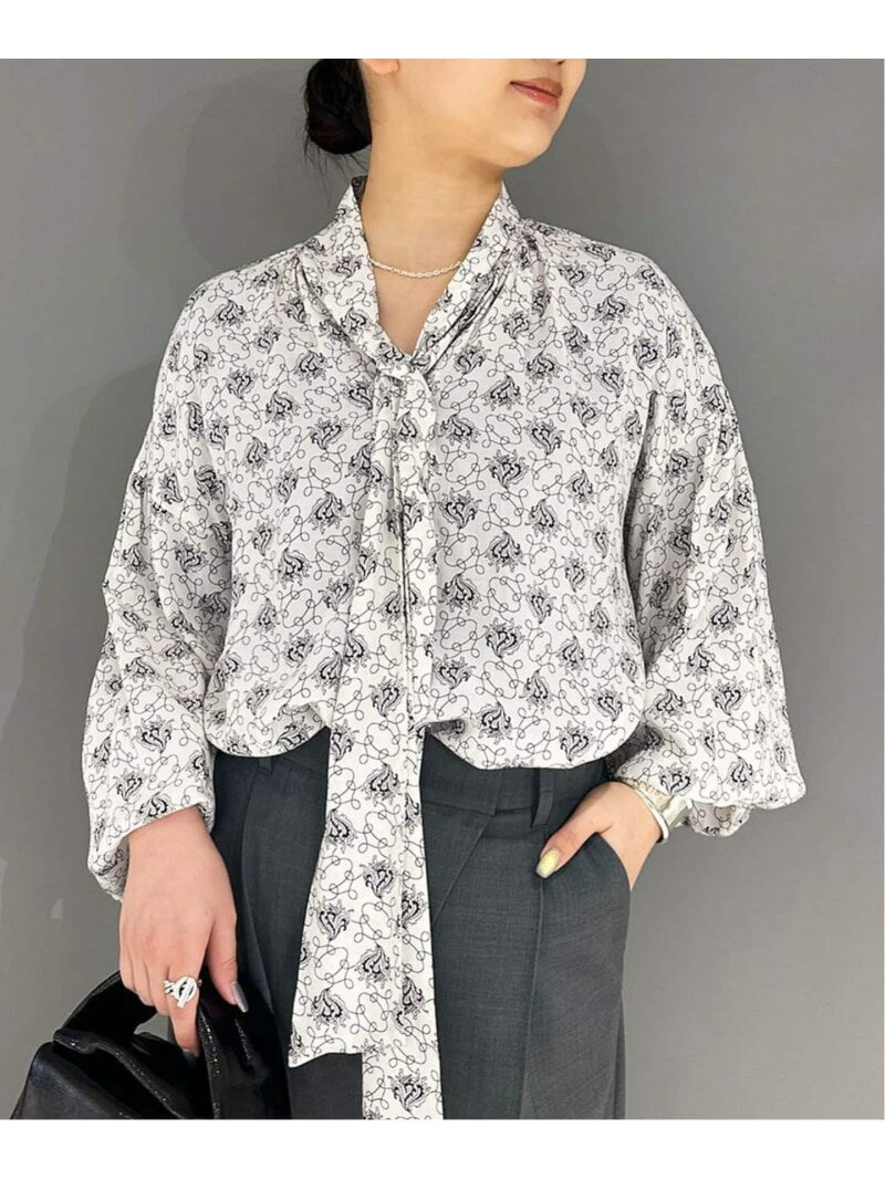 《追加》IPEKERドット&フラワー/シアーボウタイブラウス JOURNAL STANDARD L'ESSAGE ジャーナルスタンダード レサージュ トップス シャツ・ブラウス ホワイト ブラック ベージュ