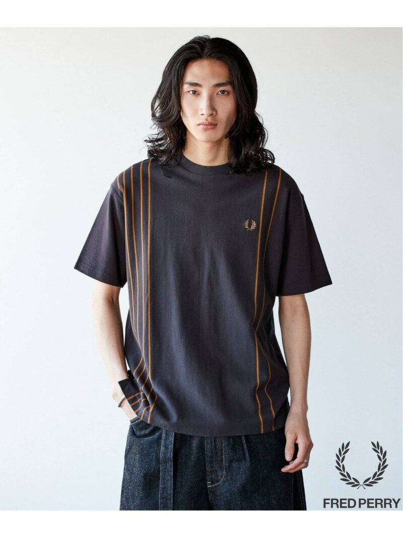 フレッドペリー Tシャツ メンズ FRED PERRY for JOURNAL STANDARD / ストライプピケ Tシャツ JOURNAL STANDARD ジャーナル スタンダード トップス カットソー・Tシャツ グレー ネイビー レッド【送料無料】[Rakuten Fashion]