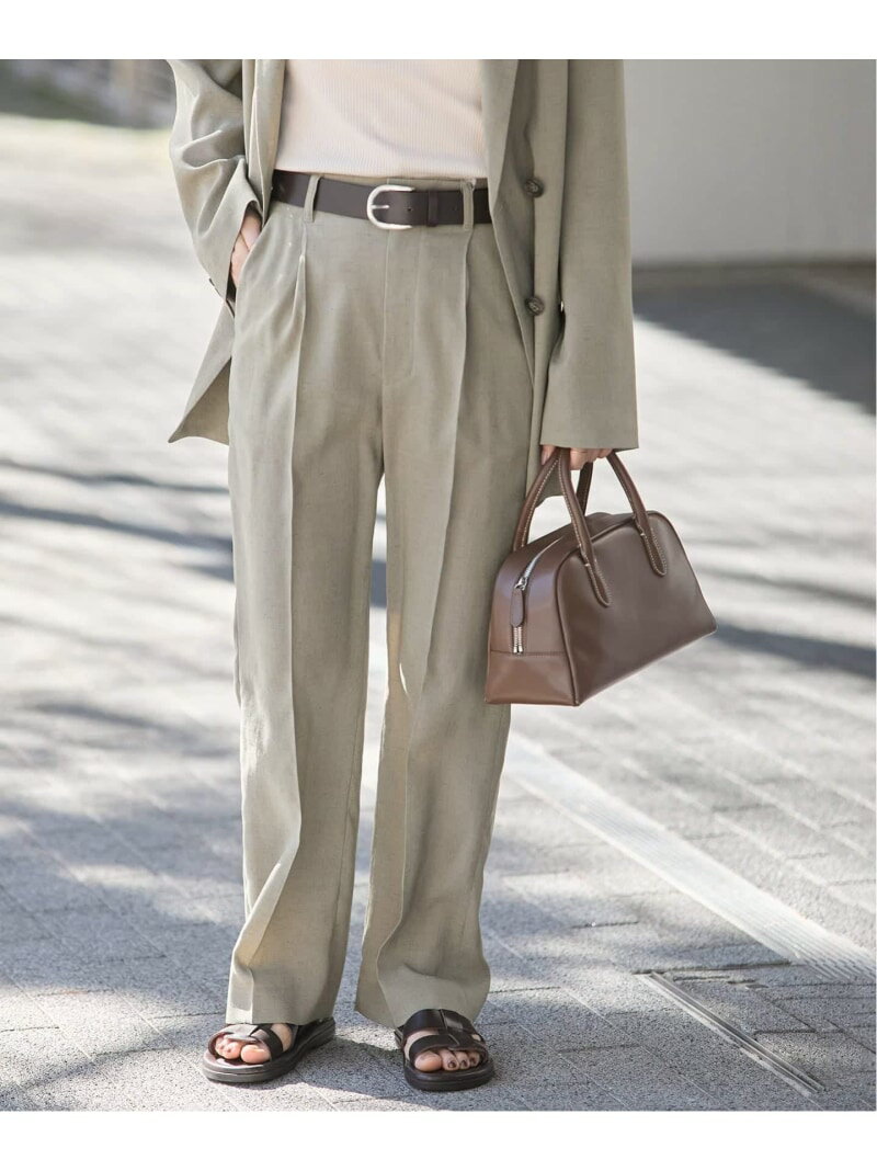 《予約》アイアスストレッチストレートパンツ JOURNAL STANDARD ジャーナル スタンダード パンツ スラックス・ドレスパンツ ブラック ベージュ【先行予約】*【送料無料】[Rakuten Fashion]