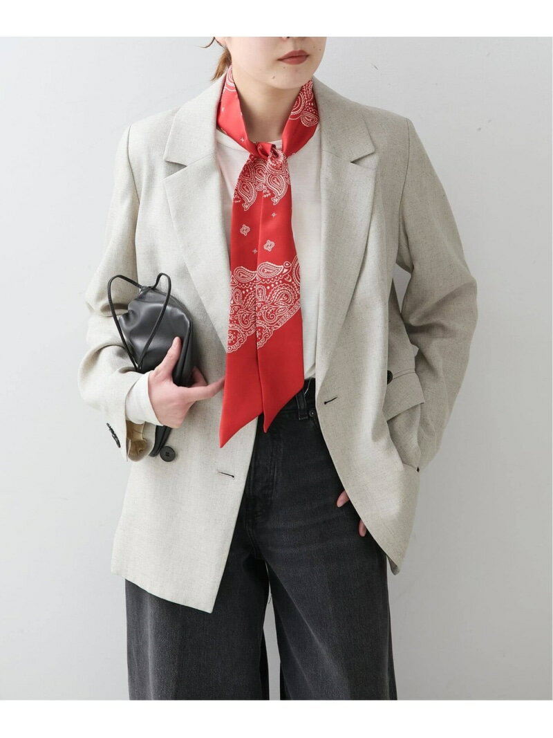 Minimal Illusion Silk Twill Bande:スカーフ JOURNAL STANDARD L'ESSAGE ジャーナルスタンダード レサージュ ファッション雑貨 スカーフ・バンダナ レッド ブラック