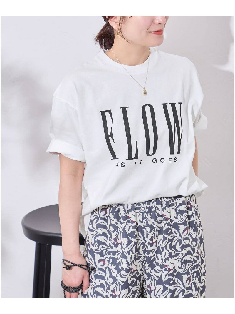 樂天商城 - 《予約》FLOW LOGO TEE JOURNAL STANDARD ジャーナル スタンダード トップス カットソー・Tシャツ ピンク ブラック ホワイト【先行予約】*【送料無料】[Rakuten Fashion]