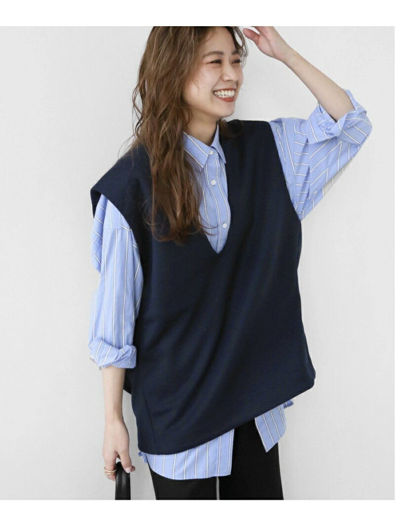 XINダンボールジレ◆ JOURNAL STANDARD relume ジャーナル スタンダード レリューム トップス ベスト・ジレ ネイビー【送料無料】[Rakuten Fashion]のサムネイル