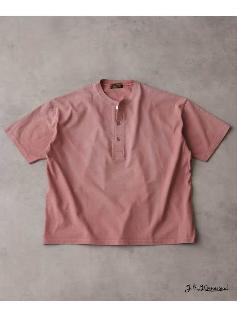 樂天商城 - J.S.Homestead / フェード ヘンリー ネック Tシャツ JOURNAL STANDARD ジャーナル スタンダード トップス カットソー・Tシャツ ブラック ベージュ ピンク【送料無料】[Rakuten Fashion]