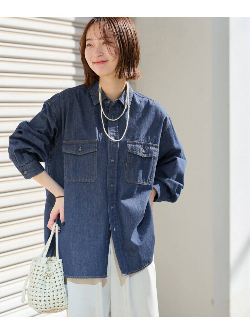 《追加4》9oz C/Rデニムワークシャツ JOURNAL STANDARD relume ジャーナル スタンダード レリューム トップス シャツ・ブラウス ネイビー【送料無料】[Rakuten Fashion]のサムネイル