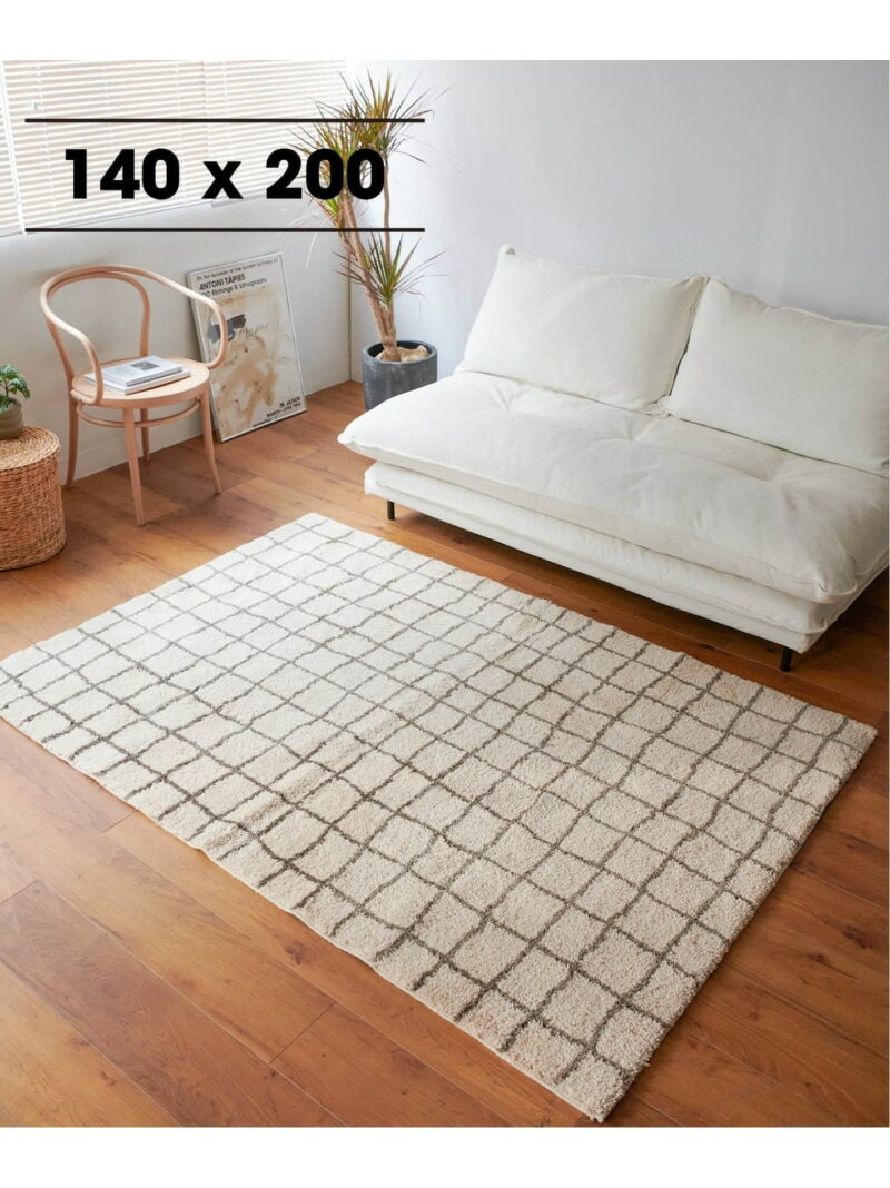 GRID RUG 140x200 グリッド ラグ JOURNAL STANDARD FURNITURE ジャーナルスタンダードファニチャー インテリア・生活雑貨 カーペット・ラグ・マット ブラウン【送料無料】[Rakuten Fashion]