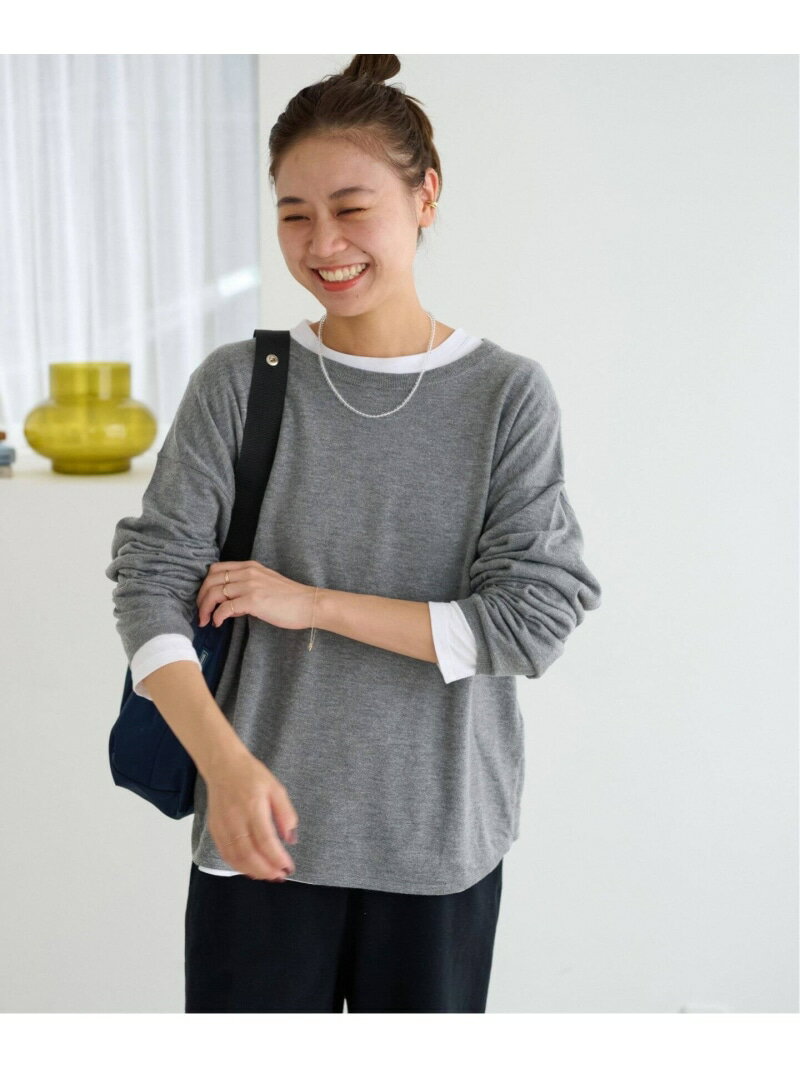 《追加》[2枚セット/新色]3WAYレイヤードニットプルオーバー JOURNAL STANDARD relume ジャーナル スタンダード レリューム トップス ニット ブラック グレー ブラウン ピンク【送料無料】[Rakuten Fashion]のサムネイル