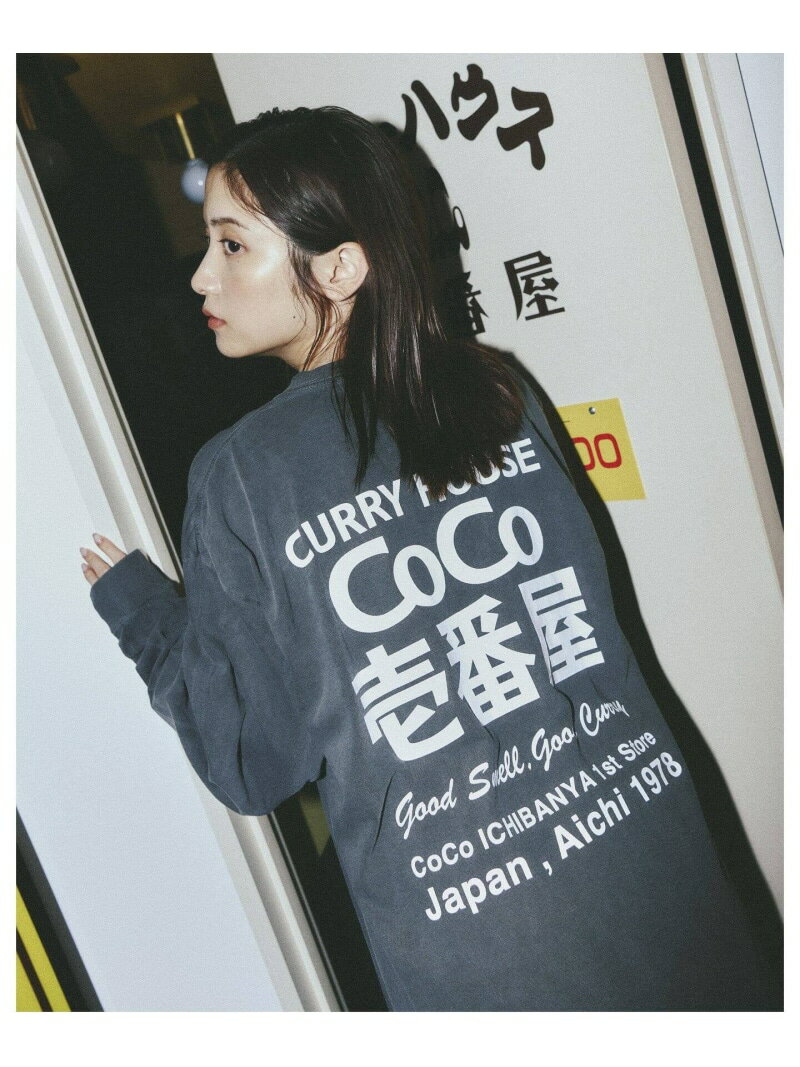 【SALE／30%OFF】【カレーハウスCoCo壱番屋 * relume】別注 プリント L/S Tシャツ "Aichi JOURNAL STANDARD relume ジャーナル スタンダード レリューム トップス カットソー・Tシャツ ブラック レッド【RBA_E】【送料無料】[Rakuten Fashion]のサムネイル