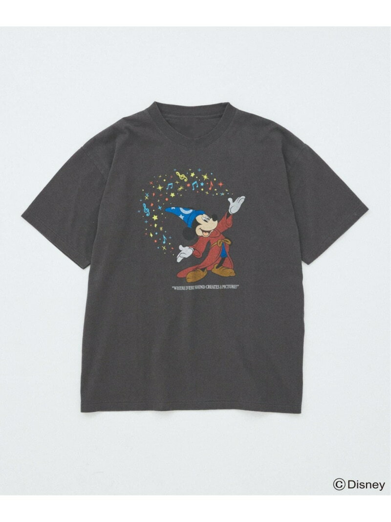 《予約》MICKEY MOUSE / ミッキー マウス 別注 ファンタジア "蓄光" プリント T JOURNAL STANDARD ジャーナル スタンダード トップス カットソー・Tシャツ ホワイト ブラック ネイビー グレー【先行予約】*【送料無料】[Rakuten Fashion]のサムネイル
