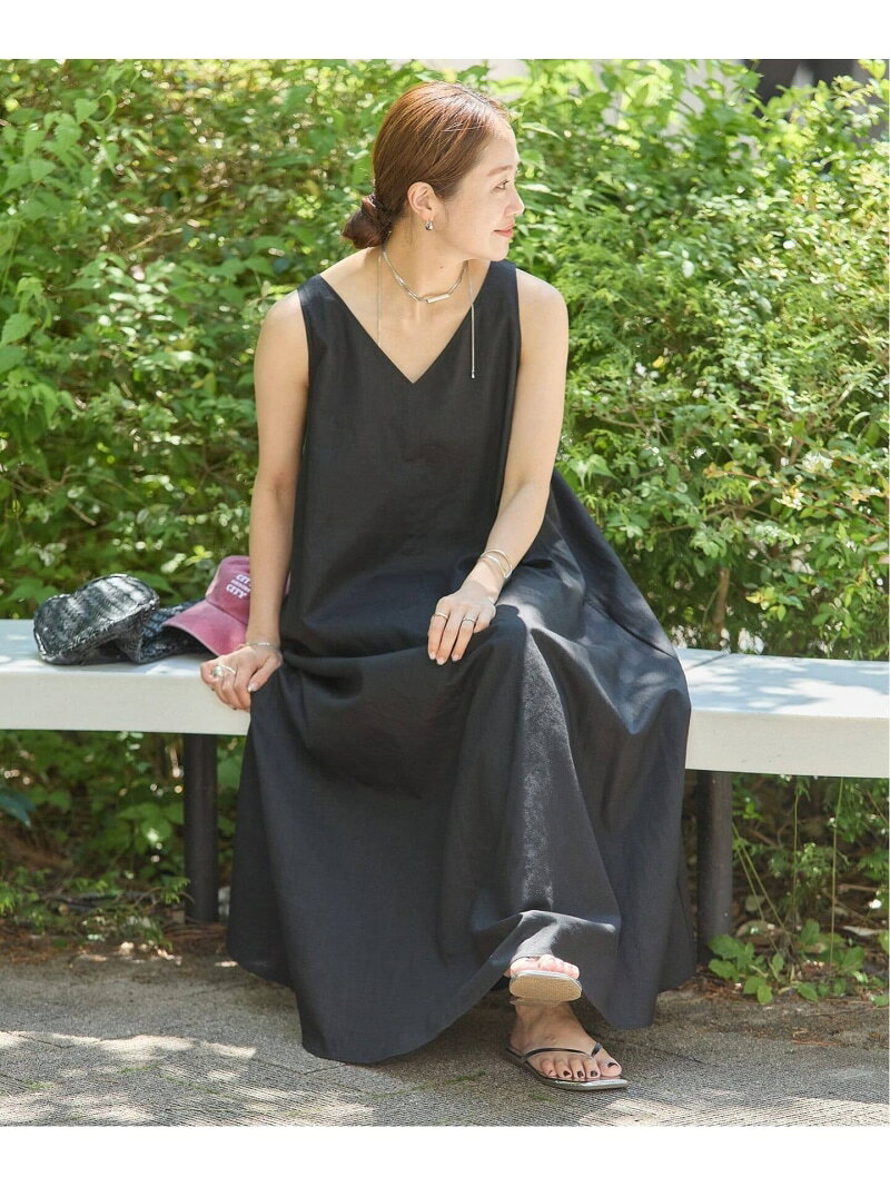 ドビーリネン ワンピース JOURNAL STANDARD ジャーナル スタンダード ワンピース・ドレス ワンピース ブラック ワインレッド