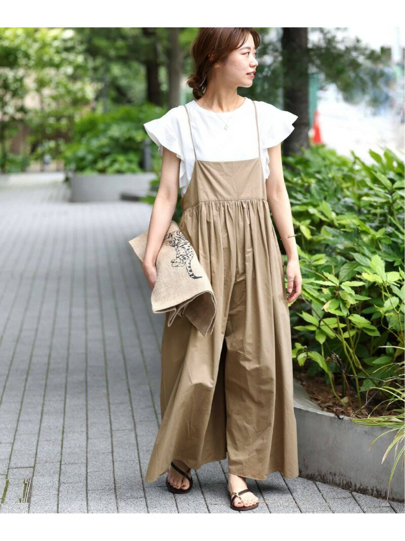 《追加予約5》フリルTセットサロペット JOURNAL STANDARD relume ジャーナル スタンダード レリューム オールインワン・オーバーオール オーバーオール・サロペット ベージュ ブラック【先行予約】*【送料無料】[Rakuten Fashion]のサムネイル