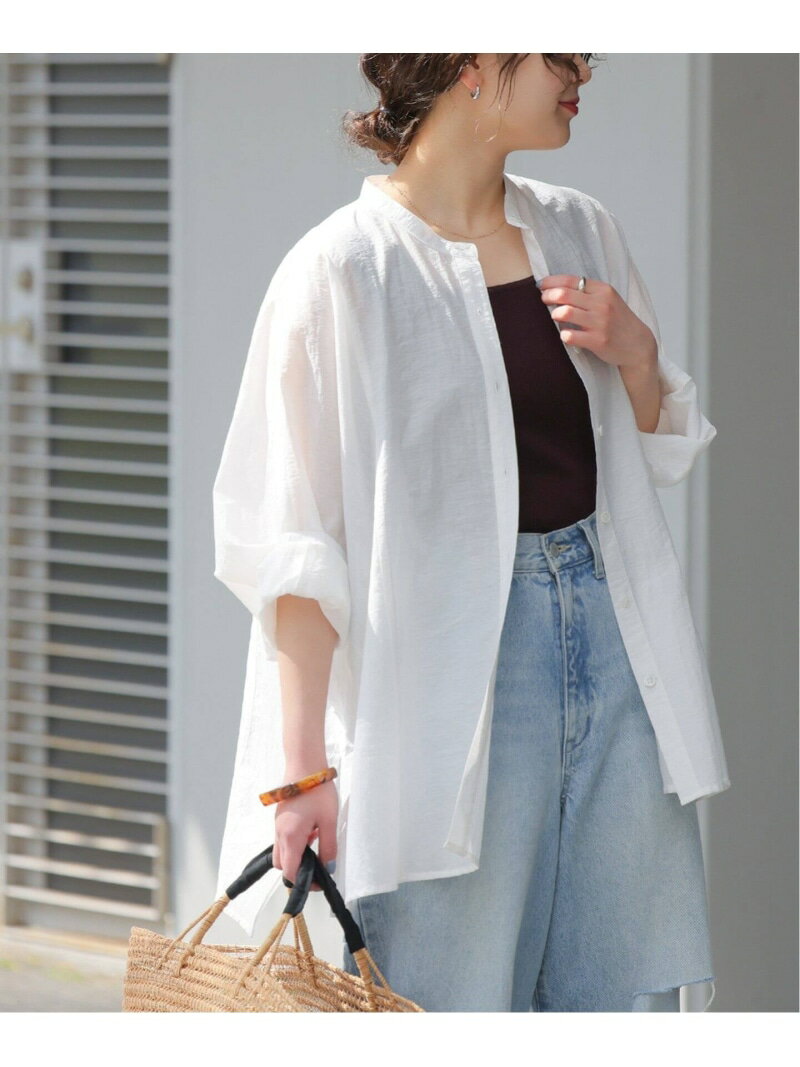 【SALE／30%OFF】オーバーサイズドルマンシャツ JOURNAL STANDARD relume ジャーナル スタンダード レリューム トップス シャツ・ブラウス グリーン ベージュ ホワイト【RBA_E】【送料無料】[Rakuten Fashion]のサムネイル