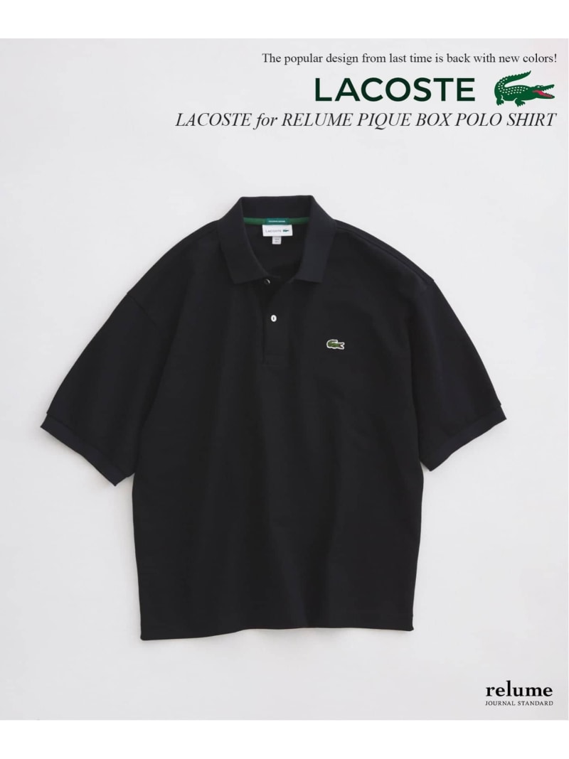 Rakuten - LACOSTE / ラコステ 別注 ボックスシルエット ポロシャツ JOURNAL STANDARD relume ジャーナル スタンダード レリューム トップス ポロシャツ ブラック グリーン グレー ブラウン ピンク【送料無料】[Rakuten Fashion]