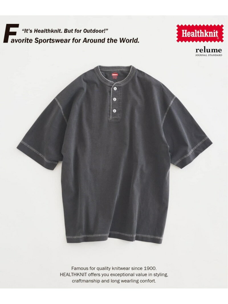 Rakuten - 《予約》Healthknit / ヘルスニット 別注 ヘンリーネックTシャツ JOURNAL STANDARD relume ジャーナル スタンダード レリューム トップス カットソー・Tシャツ ブラック ホワイト ベージュ パープル ブラウン レッド【先行予約】*【送料無料】[Rakuten Fashion]