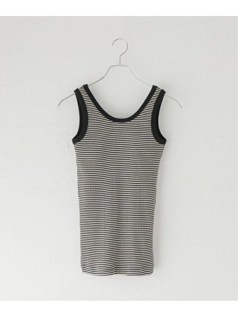 ランダムリブカップ付きタンクトップ JOURNAL STANDARD ジャーナル スタンダード トップス ノースリーブ・タンクトップ ブラック ホワイト【送料無料】[Rakuten Fashion]のサムネイル