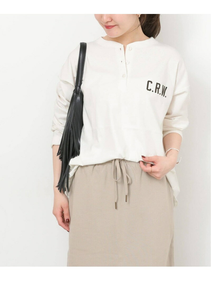 樂天商城 - ヘンリーワンポイントロゴロンT JOURNAL STANDARD relume ジャーナル スタンダード レリューム トップス カットソー・Tシャツ ブルー グレー ホワイト【送料無料】[Rakuten Fashion]