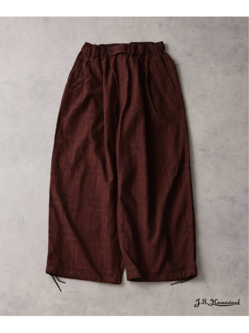 《予約》J.S.Homestead / キリム柄 ジャガード エア クルー パンツ JOURNAL STANDARD ジャーナル スタンダード パンツ スラックス・ドレスパンツ ブラウン ブラック レッド【先行予約】*【送料無料】[Rakuten Fashion]