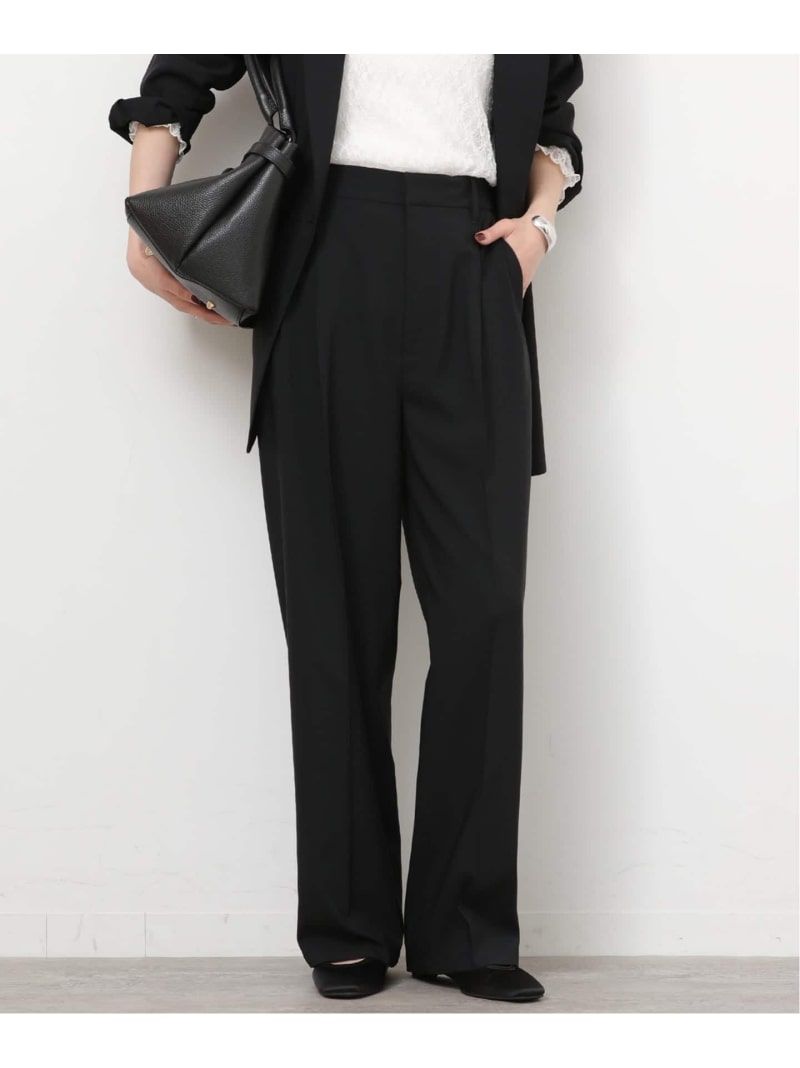 Rakuten - [UVカット / 防シワ]ウォッシャブルストレッチタックパンツ JOURNAL STANDARD relume ジャーナル スタンダード レリューム パンツ スラックス・ドレスパンツ ブラウン ブラック【送料無料】[Rakuten Fashion]