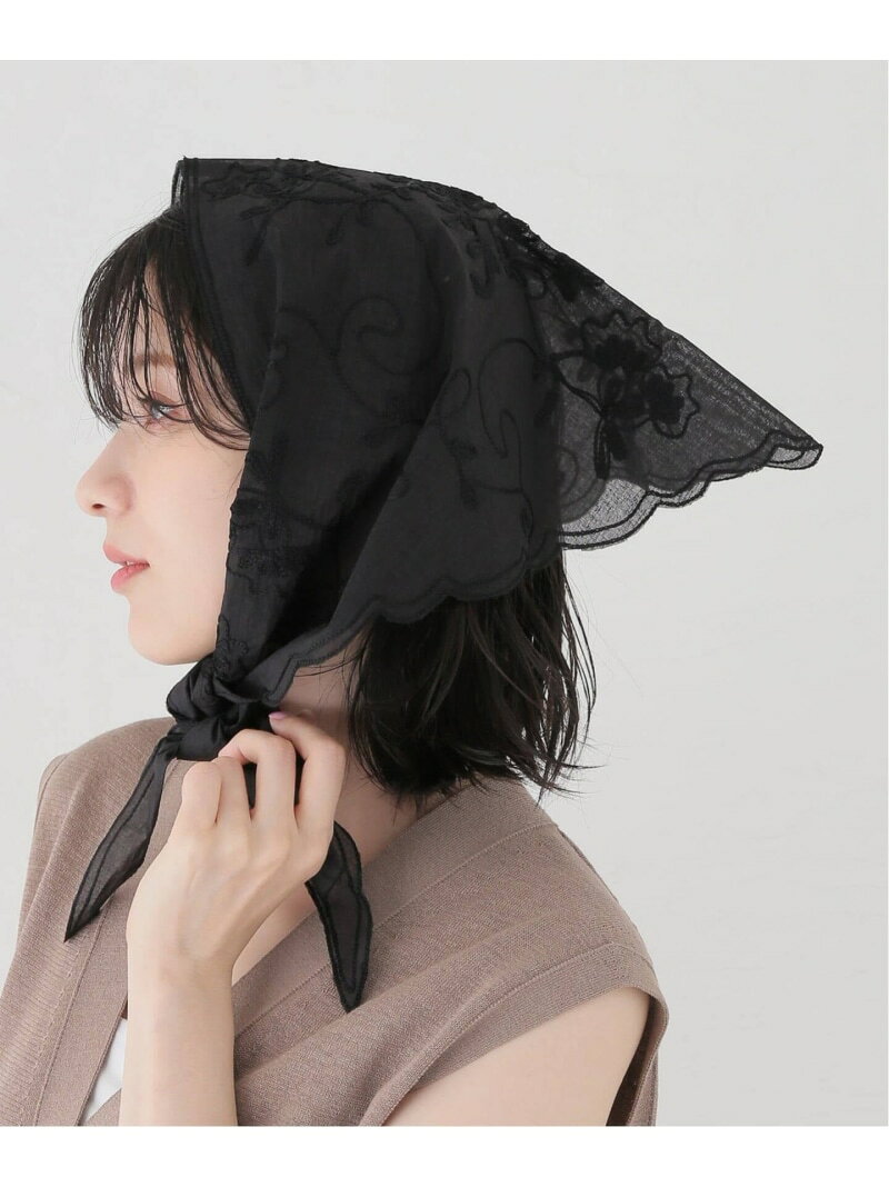 Cotton - 【SARA MALLIKA/サラマリカ】 Organza Arai Embroidery Babu JOURNAL STANDARD ジャーナル スタンダード ファッション雑貨 スカーフ・バンダナ ホワイト ブラック【送料無料】[Rakuten Fashion]