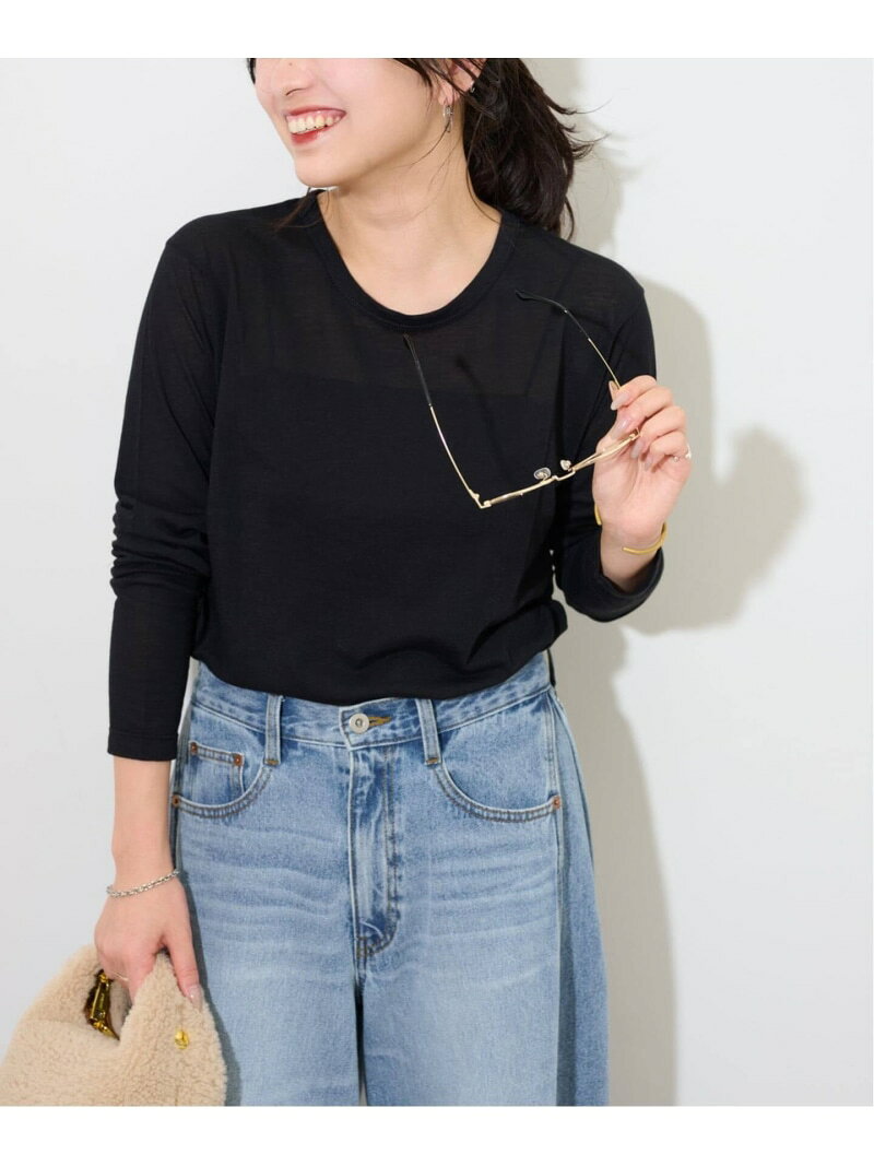 樂天商城 - 《追加5》シアークルーネックロングTシャツ JOURNAL STANDARD relume ジャーナル スタンダード レリューム トップス カットソー・Tシャツ レッド ブラウン ブラック ホワイト【送料無料】[Rakuten Fashion]