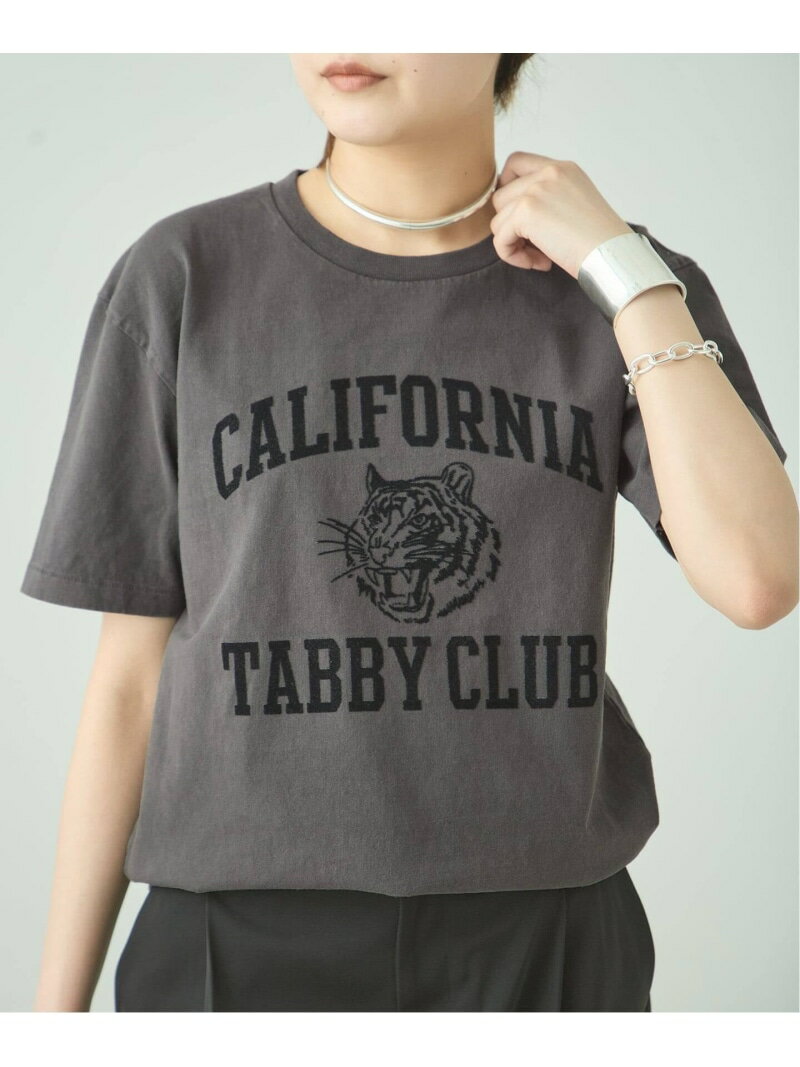MIXTA/ミクスタ CALIFORNIA TABBY CLUB CREW Tシャツ JOURNAL STANDARD L'ESSAGE ジャーナルスタンダード レサージュ トップス カットソー・Tシャツ ベージュ ブラック