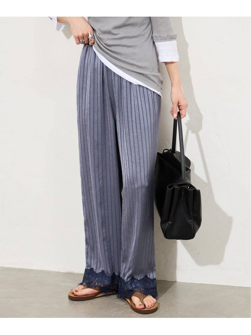 樂天商城 - 《追加》【ARCHIVE STANCE/アーカイブスタンス】Satin Stripe Easy PT JOURNAL STANDARD ジャーナル スタンダード パンツ その他のパンツ ブラウン グレー【送料無料】[Rakuten Fashion]