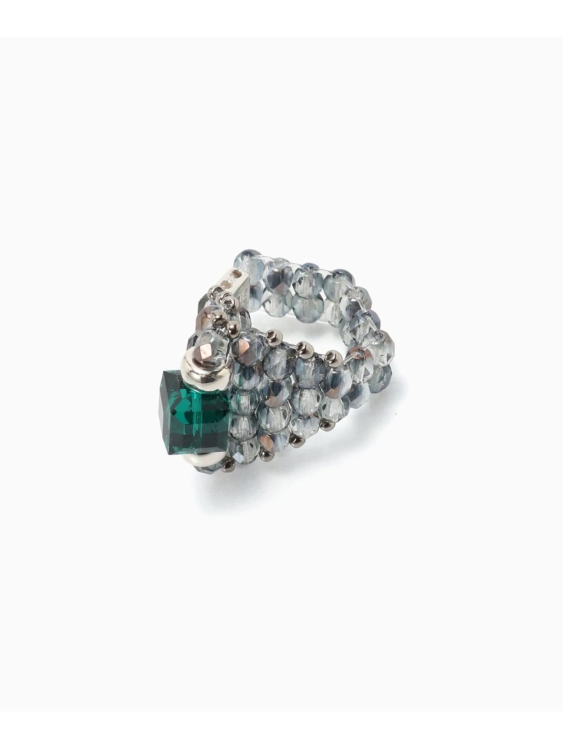 其它 材質 - TIE A KNOT / タイ ア ノット CRYSTAL BEADS RING with SILVER JOURNAL STANDARD ジャーナル スタンダード アクセサリー・腕時計 リング・指輪 グレー【送料無料】[Rakuten Fashion]