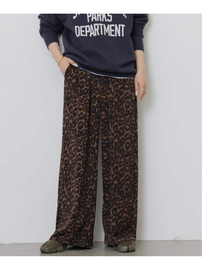 レオパードプリントパンツ JOURNAL STANDARD relume ジャーナル スタンダード レリューム パンツ その他のパンツ ブラウン ブラック【送料無料】[Rakuten Fashion]