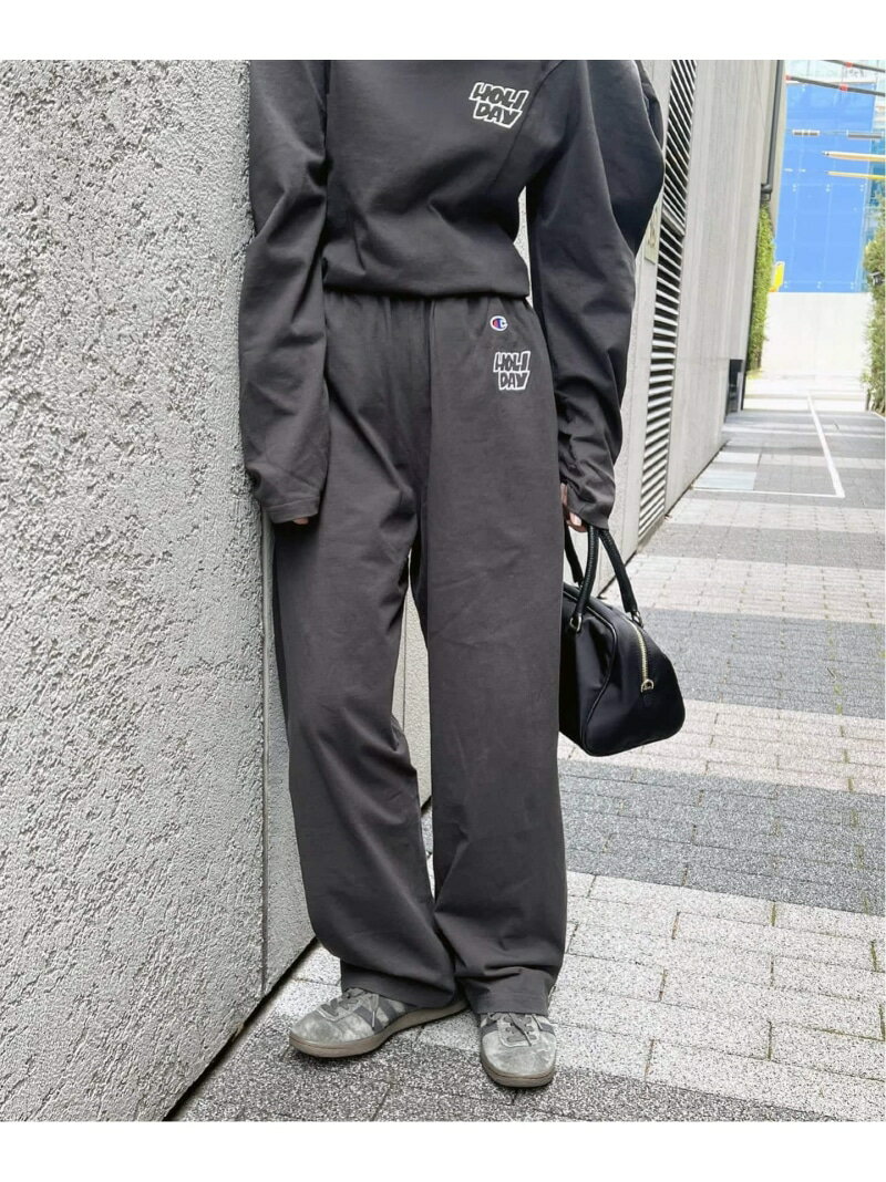 Rakuten - 《予約》別注【CHAMPION*JOURNAL STANDARD by HOLIDAY】 16s/1 Jersey PANT JOURNAL STANDARD ジャーナル スタンダード パンツ ジャージ・スウェットパンツ ブラウン ブラック グレー ネイビー ピンク【先行予約】*【送料無料】[Rakuten Fashion]