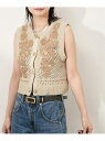 《予約》Flower Embroidered KNカーディガン JOURNAL STANDARD ジャーナル スタンダード トップス ベスト・ジレ ベージュ ホ...