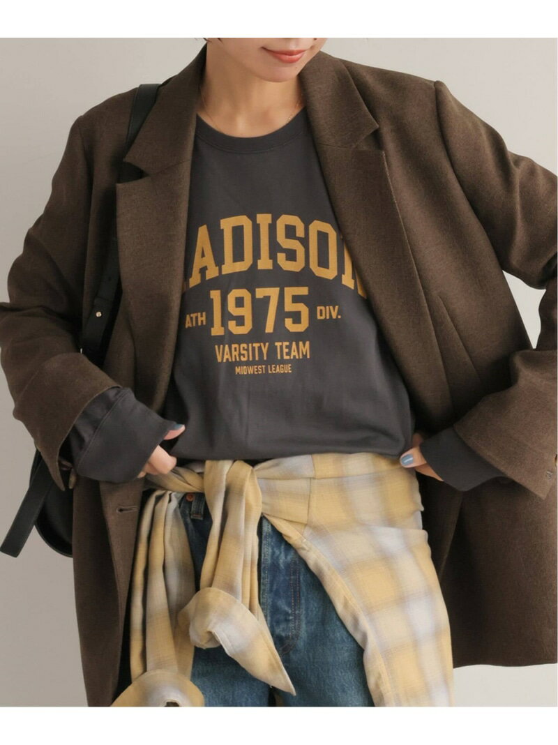 ラグランスリーブカレッジロングスリーブTEE JOURNAL STANDARD relume ジャーナル スタンダード レリューム トップス カットソー・Tシャツ ブラック ワインレッド ブラウン ホワイト【送料無料】[Rakuten Fashion]のサムネイル