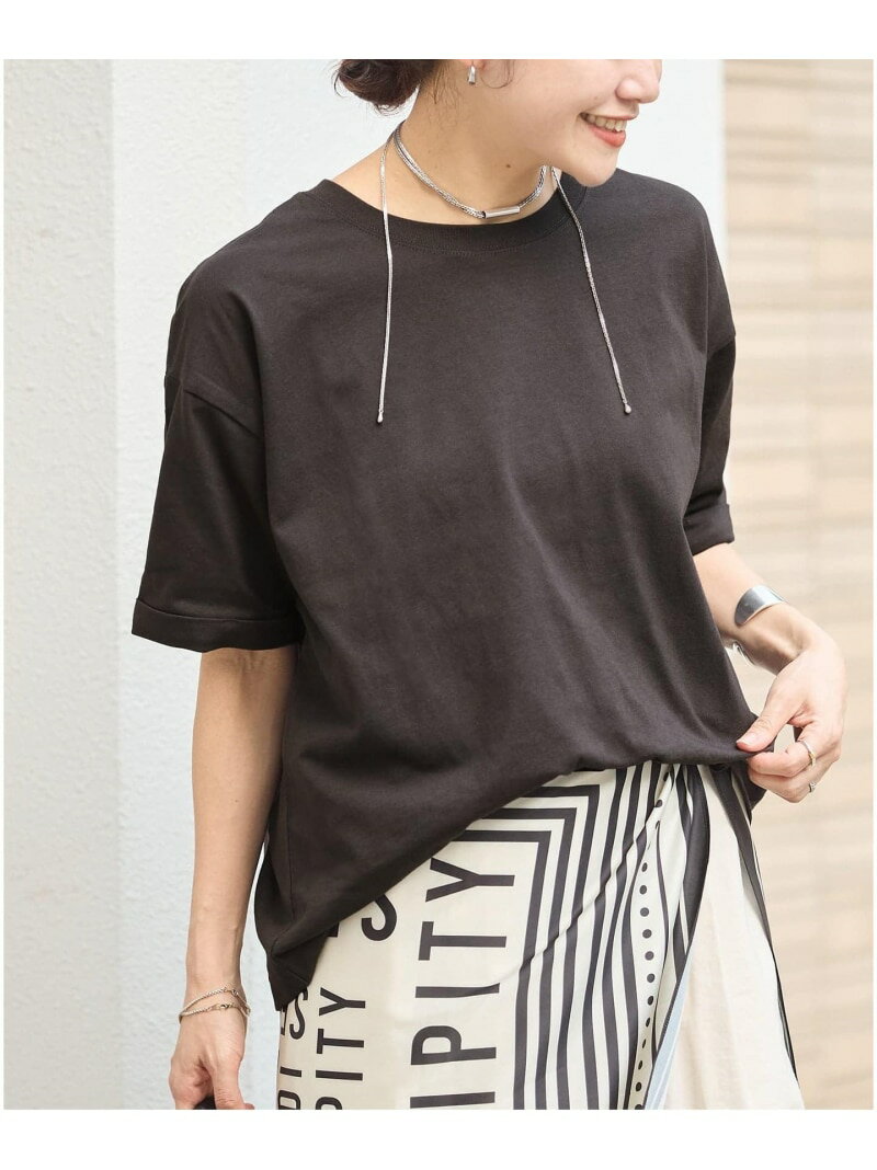 Rakuten - 《追加4》汗ジミ防止天竺ビッグT JOURNAL STANDARD ジャーナル スタンダード トップス カットソー・Tシャツ ブラック ホワイト グレー【送料無料】[Rakuten Fashion]